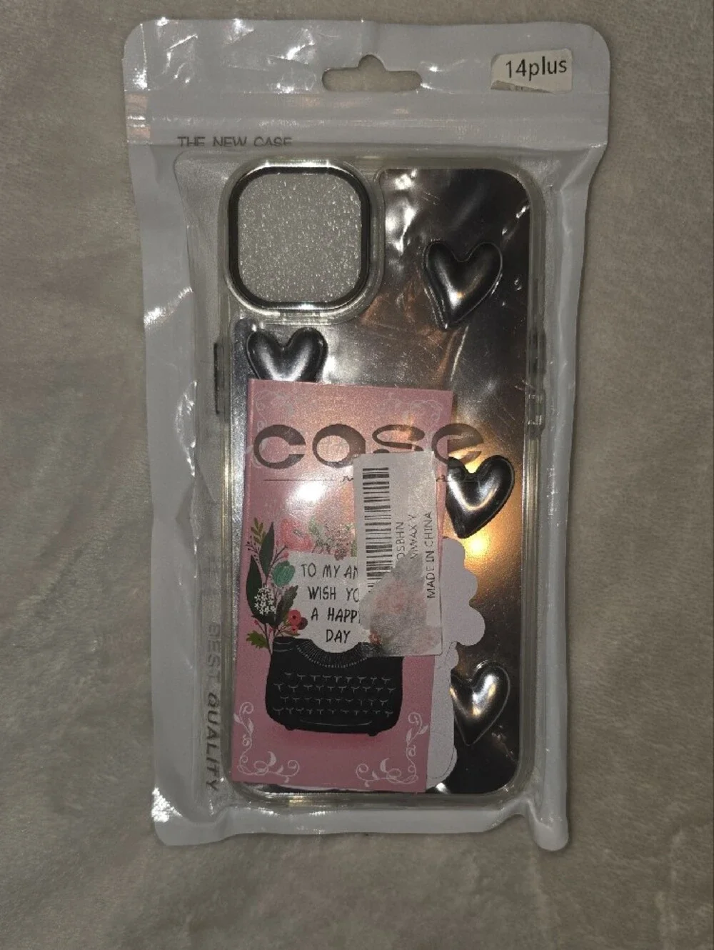 Cose NWT Mirror Heart iPhone 14 Plus Case - Silver Accent